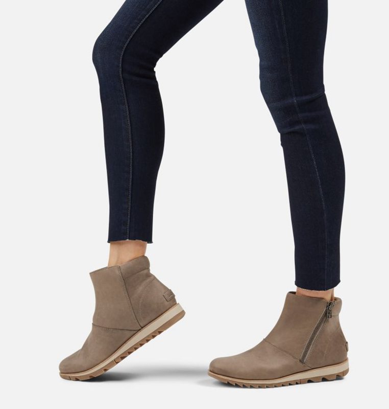 Sorel Dam Stövlar Khaki - Harlow™ Zip Låga - ZDO-651074